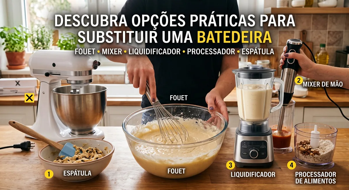 Alternativas Práticas: O Que Usar Para Substituir uma Batedeira?